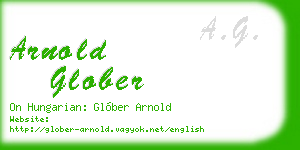 arnold glober business card